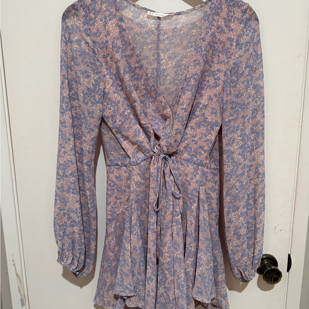 Here Comes the Sun Floral Long Sleeve Mini Dress